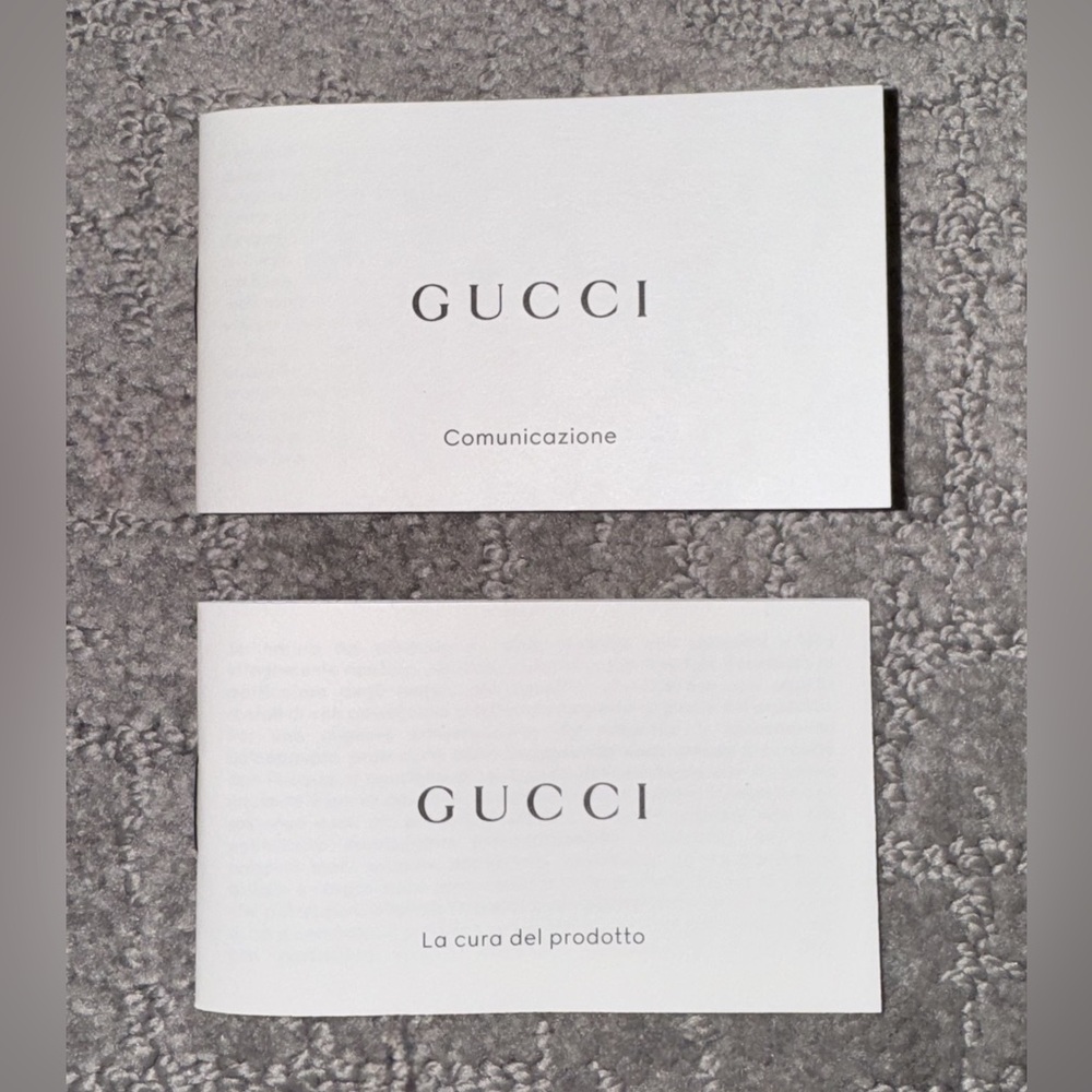 Gucci RFID & Leather Product Care Authenticity Booklet Set